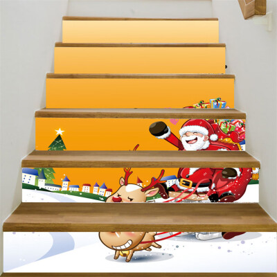 

Siaonvr Christmas Decoration Stair Stickers Christmas Stairs Stickers Wall Stickers