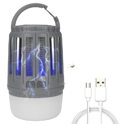 

USB Rechargeable Mosquito Killing Lamp Portable Tent Light Built-in 1800mAh Li-ion Battery Bug Zapper Flying Insect Killer Repelle