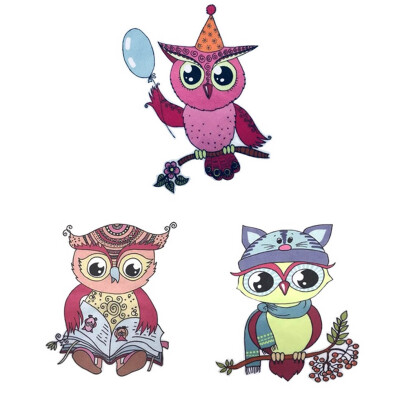 

Cute Women Girls Knitting Cloth Paste Owl Image Applique Children Lovely Bird Costume Patches