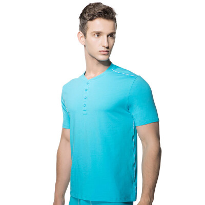 

Schiesser Mens Swee Cotton Short Sleeve T-Shirt Top 352160U Color Blue 3878