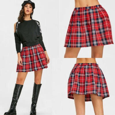

Short Tartan Mini Skirt Red Pleated Micro Mini Pleated Skirt Plaid Kilt Skirt