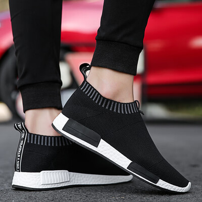 

2019 summer&summer breathable flying woven sports casual mens shoes shoes running shoes fashion wild Korean version of the small white shoes tide