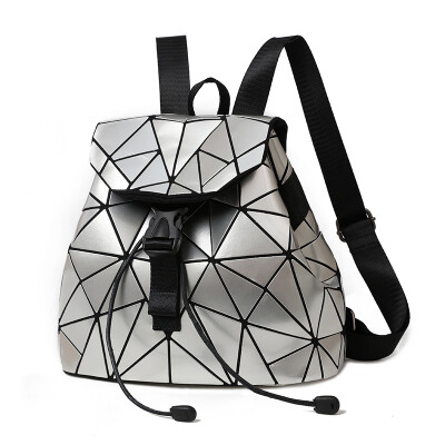 

Ins Super Fire Backpack Backpack Female Geometric Lingge Laser Korean Joker Personality Pack Six