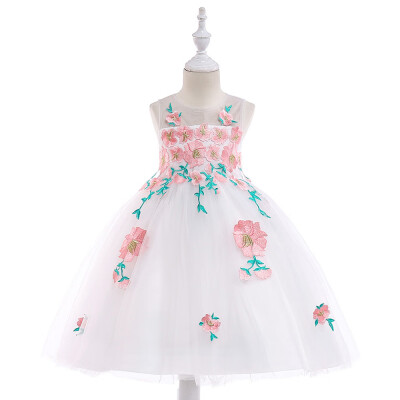 

Floral Baby Girl Princess Bridesmaid Pageant Gown Birthday Party Wedding Dress