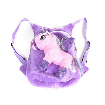 

Cute Cartoon Animal Mini Plush Backpacks Baby Bags Flamingo Unicorn Kids Backpack Detachable Plush Shoulder Kindergarten Bag