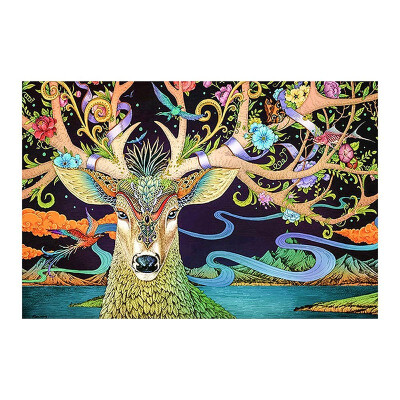 

elk animal Diamond Painting Full Round Japanese Ukiyo New DIY Toy sticking drill cross embroidery 5D simple home decorative