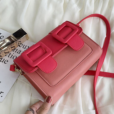 

Women 2019 spring&summer new contrast color casual fashion Joker shoulder slung nifty western style small square bag