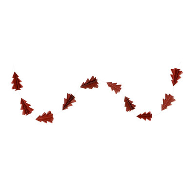 

〖Follure〗Three-dimensional Mini Christmas Tree Paper String Pull Flower Hanging Flag DIY