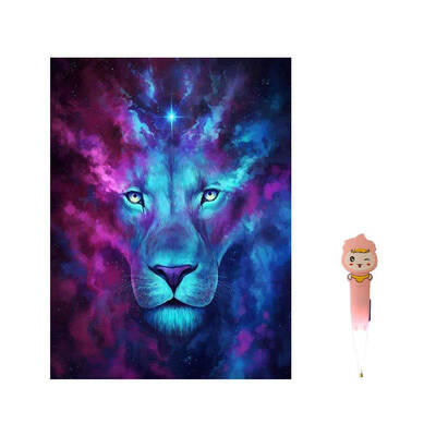 

5D Diy Lion Rhinestone Picture Animal Handicraft DIY Crystal Diamond Painting Cross Stitch Room Decoration with Drill Pen