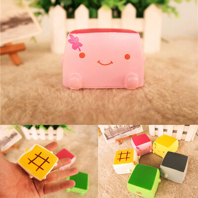 

Gotoamei Adorable Simulated tofu Super Slow Rising Kids Toy Stress Reliever Toy Gift GN