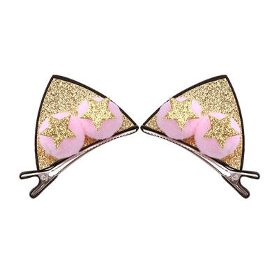 

Cute Sequins 3D Stars Ball Hair Clips Kids Girls Glitter Party Hairpin Gift