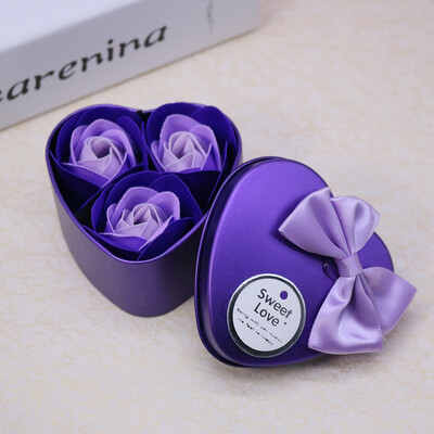 

Gobestart Heart Scented Bath Body Petal Rose Flower Soap Wedding Decoration Gift 3pc