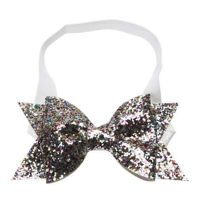 

Kids Baby Girls Glitter Sequins Bowknot Hairband Stretchable Headband