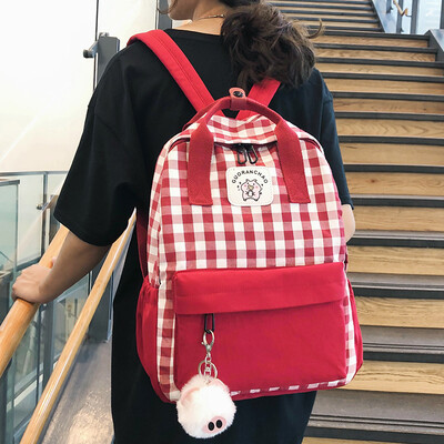 

Ugly funny schoolbag girl Korean version Senior high school insfeng elegant backpack girl shoulder bag Japanese cute girl