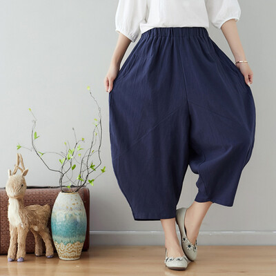 

Tailored Women Casual Solid Trousers Pants Trousers Ladies Loose Pants