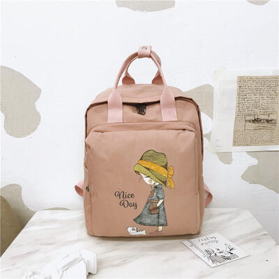 

Women Backpack Retro Cartoon Printing Nylon Waterproof Shoulder Bags School Backpacks For Teenage Travel Backpack