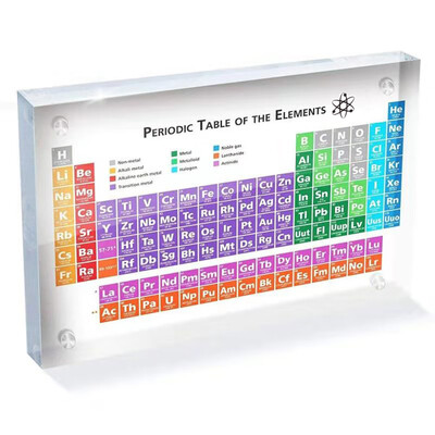 

Acrylic Periodic Table Display of Elements Chemical Elements Table Teaching Supplies