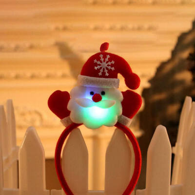 

New Christmas LED Flashing Glowing Headband Women Girl Kids Xmas Gift Party Year Halloween Christmas sweater Hair Decor Props W1