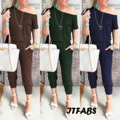 

Women Summer Loose Jumpsuit Beach Office Clubwear Pants Cotton Romper Trouser