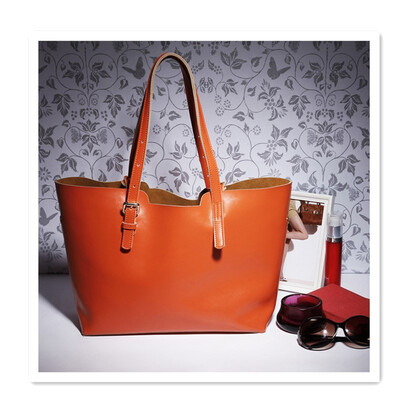 

2018 summer new leather handbag casual shoulder bag fashion trend ladies simple leather bag