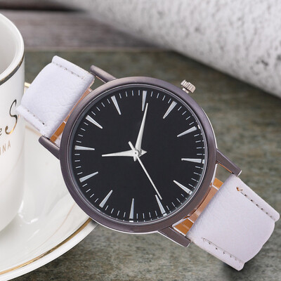 

Fashion Gold Faux Leather Band Relogio feminino Business Quartz WristWatches Men Women Watch Female clock Saat erkekler 2018 &Ff