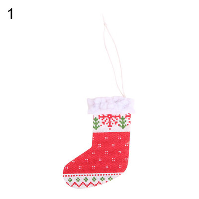 

Cute Mini Glove Sock Hat Cloth Hanging Pendant Ornament Christmas Tree Decor