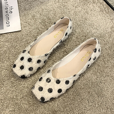 

Single-shoe womens autumn wave breathable womens shoes Joker square flat end night fairy wind gourd ladle shoes tide