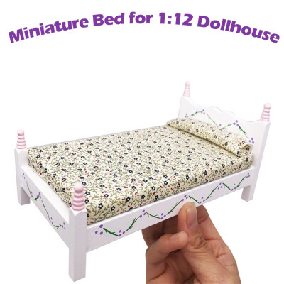 

Siaonvr Dollhouse Furniture Mini Bed Set Miniature Living Room Kids Pretend Play Toy