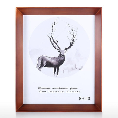 

Brown Photo Framework Rustic Wooden Picture Framework Family Art Photo Framework for Desktop Display 8X10