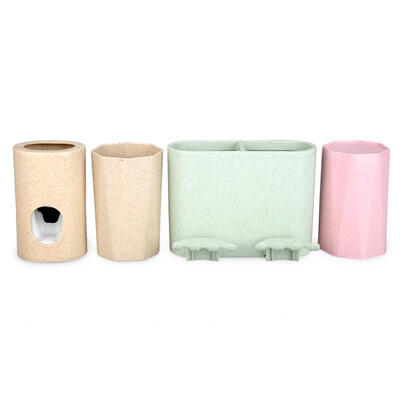 

Auto Squeezer Toothpaste Dispenser Toothbrush Holder Rack Tooth Mugs Kits