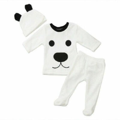 

Newborn Winter Baby Boy Girl Fluffy Top Pants Warm Outfit Clothes 3Pcs