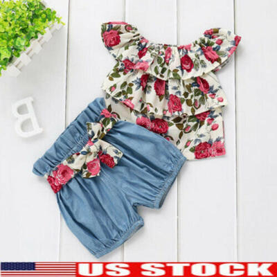 

US Summer Newborn Baby Girl Clothes Princess Tops DressShorts Outfits Set 0-24M