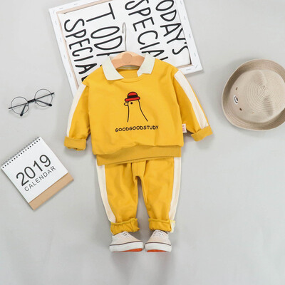 

Unisex Baby 2Pcs Outfits Clothes Set Toddler Kids Newborn Cartoon Print Long Sleeve Sweatshirt TopsPants