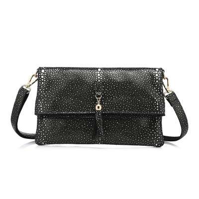 

REALER brand women clutch genuine leather shoulder bag female foldable party evening bags animal prints small crossbody bags