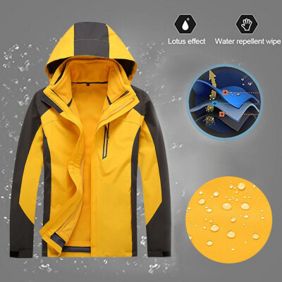 

Toponeto Men Winter Hooded Softshell Windproof Waterproof Soft Coat Shell Jacket