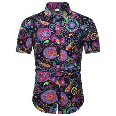 

SUNSIOM Mens Summer Casual Dress Slim Fit Shirt Short Sleeve Shirts Tops Tee