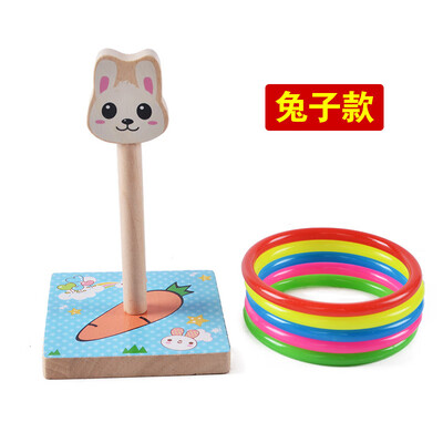 

Animal ring game kindergarten program activity ring game children toy wooden throwing ring toy
