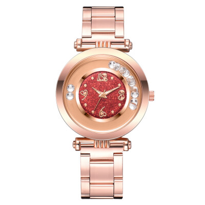 

Steel belt watch female models 2019 quicksand ball quartz watch alloy strap ladies watch