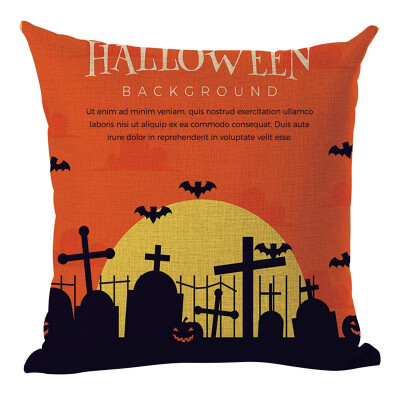 

Halloween Multi Designs Decorative Throw Pillow Cover Flax Square Pillow Case Witch for Home Bar Halloween