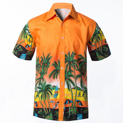 

Toponeto Spring&Summer Fashion Couple Personal Printed Short-sleeved Beach Tops