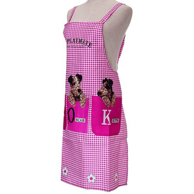 

Cute Pet Dog Apron Waterproof Sleeveless Pocket Overalls Kitchen Dress Smock