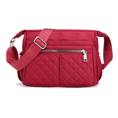 

Middle-aged female mother slung cloth bag Lingge nylon Oxford cloth bag large canvas bag female