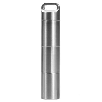 

Portable Waterproof Outdoor Pill Box Tablet Case Stainless Steel Bottle