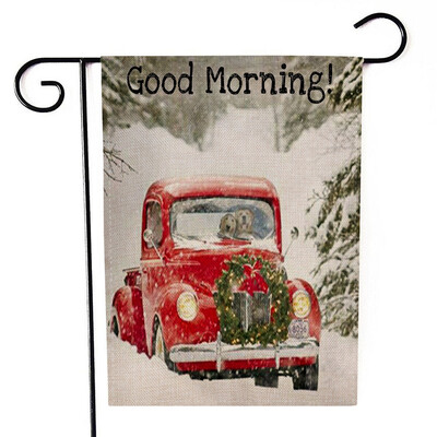

Siaonvr Christmas Garden Flag Double Sided Banner Outdoor Lawn Decor Flag