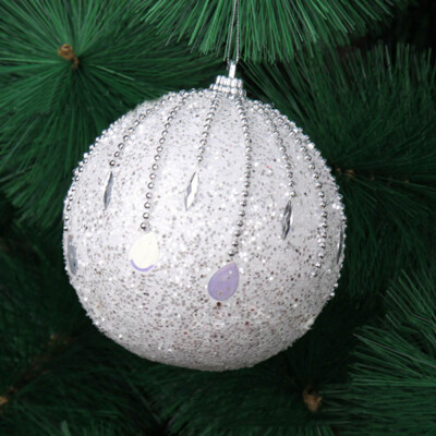 

Gobestart Christmas Rhinestone Glitter Baubles Balls Xmas Tree Ornament Decoration 8CM