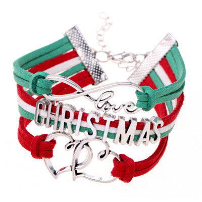 

Fashion Jewlery Weave Bracelet Christmas Letter Gifts Bracelet