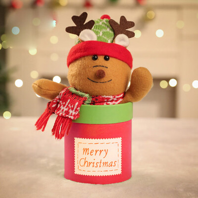 

〖Follure〗Christmas Plush Doll Candy Box Gift Box Christmas Window Desktop Decoration