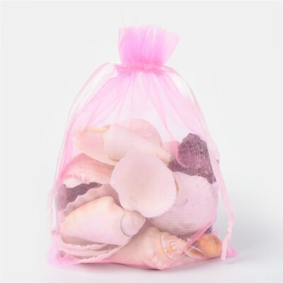 

PH PANDAHALL 100 Pcs Pink Organza Drawstring Bags Party Wedding Favor Gift Bags