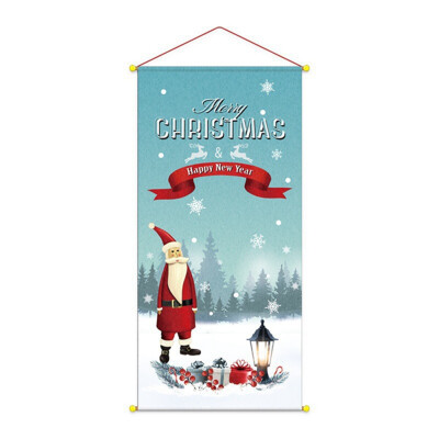 

Styles New Merry Christmas Ornaments Santa Claus Banner Flag Door Window Hanging Decoration