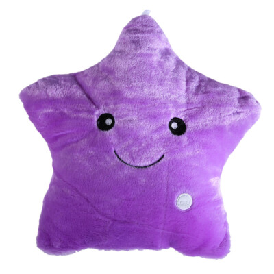 

Colorful Star Glow LED Luminous Light Pillow Cushion Soft Relax Gift Smile